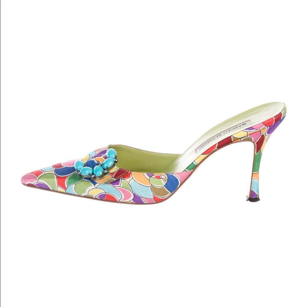 Gorgeous & Colorful Manolo Blahnik Mule 39